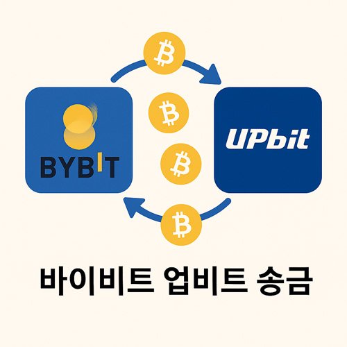 바이비트 업비트 송금 과정을 보여주는 이미지