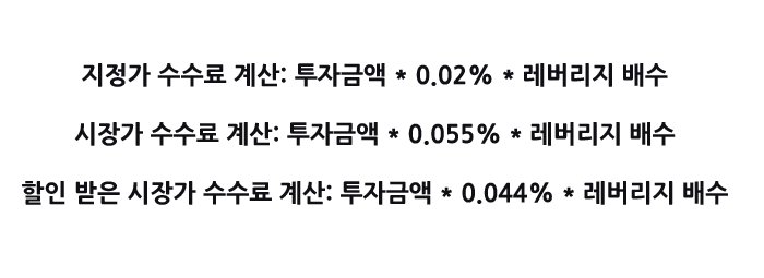 바이비트 레버리지 수수료 계산 지정가 시장가 2가지