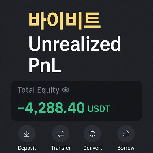 바이비트 거래소 화면에 표시된 Unrealized PnL(미실현 손익) 안내 이미지